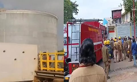 தண்டையார்பேட்டையில் பாய்லர் வெடித்ததில் எண்ணெய் கசிவு- பீதியில் பொதுமக்கள்