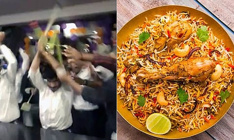 ஓட்டலில் பிரியாணி 'ருசி'யாக இல்லாததால் பயங்கர மோதல்: வீடியோ வைரல்