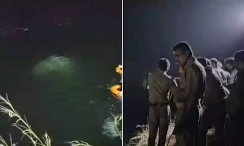 குவாரிக்குள் கார் கவிழ்ந்து 3 பேர் பலி