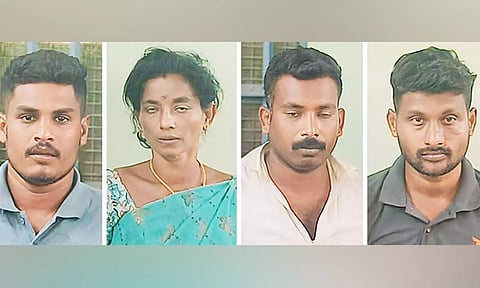 ஆந்திராவில் இருந்து உசிலம்பட்டிக்கு சரக்கு வேனில் கடத்திய 40 கிலோ கஞ்சா பறிமுதல்- 4 பேர் கைது