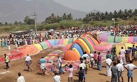 கீழ்பாலூரில் துரியோதனன் படுகளம் நிகழ்ச்சி- பக்தர்கள் பங்கேற்பு