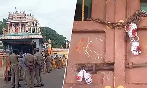 9 மாதங்களுக்கு பிறகு திரவுபதி அம்மன் கோயில் சீல் அகற்றம்