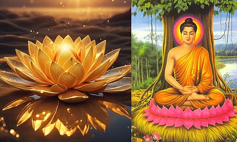 அன்பின் வெளிப்பாடாக மாறிய தங்க தாமரை