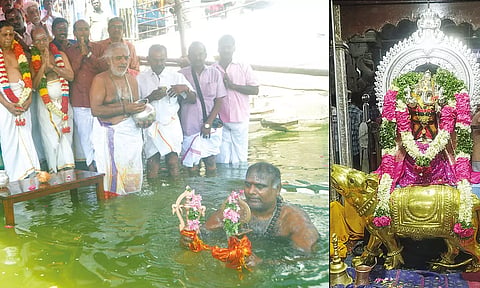 பிள்ளையார்பட்டி கற்பக விநாயகர் கோவிலில் தீர்த்தவாரி உற்சவம்
