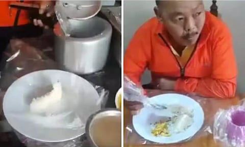 பாத்திரம் கழுவுவதை தவிர்க்க வாலிபரின் நூதன செயல்