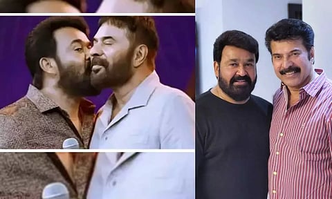 மமூக்காவுக்கு அன்பு முத்தம் கொடுத்த லால் சேட்டன்