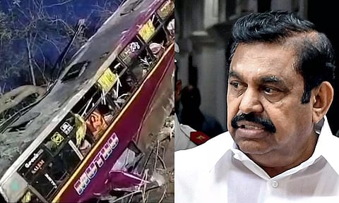 ஏற்காடு பஸ் விபத்தில் பலியானவர்கள் குடும்பத்துக்கு தலா ரூ.10 லட்சம் வழங்க வேண்டும்- எடப்பாடி பழனிசாமி