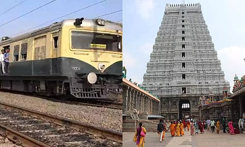 திருவண்ணாமலை-சென்னை பாசஞ்சர் ரெயில் திடீர் ரத்து: பக்தர்கள் ஏமாற்றம்