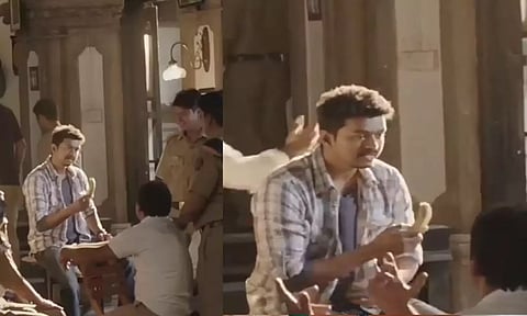 'துப்பாக்கி' படத்தில் விஜய்யின் வாழைப்பழ காமெடி.. வைரலாகும் வீடியோ