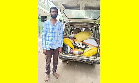 ஓசூர் அருகே 800 கிலோ ரேஷன் அரிசி கடத்தல்: டிரைவர் கைது
