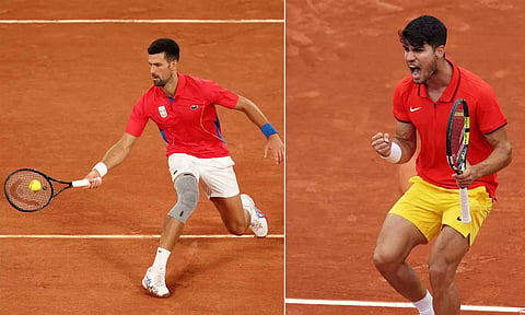 NOVAK DJOKOVIC CARLOS ALCARAZ IN PARIS OLYMPICS
