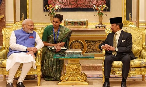 புருனே மன்னருடன் பிரதமர் மோடி பேச்சுவார்த்தை
