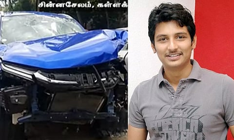 கார் விபத்தில் சிக்கிய நடிகர் ஜீவா