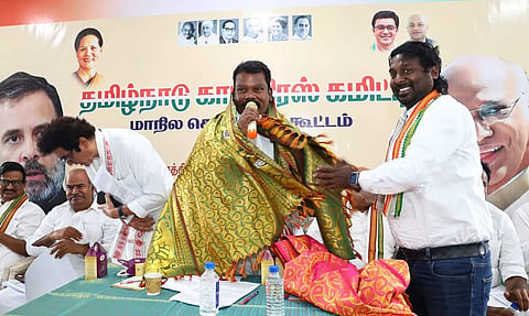 காங்கிரஸ் மாநில செயற்குழு கூட்டத்தில் பங்கேற்ற விஜய் வசந்த் எம்.பி