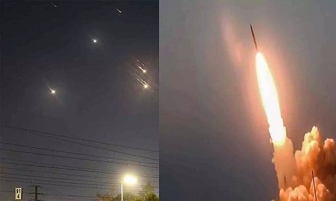 இஸ்ரேல் மீது ஏவுகணைகளை வீசும் ஈரான்