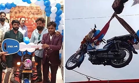 ரூ.20,000 அட்வான்ஸ் கொடுத்து வாங்கிய டிவிஎஸ்.. ரூ.60,000 செலவழித்து கொண்டாடிய நபர்