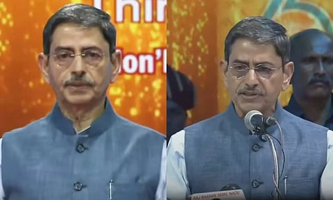 தமிழ்த்தாய் வாழ்த்தில் விடுபட்ட 'திராவிடநல் திருநாடு..' ஆளுநர் ரவி பங்கேற்ற இந்தி விழாவில் சர்ச்சை