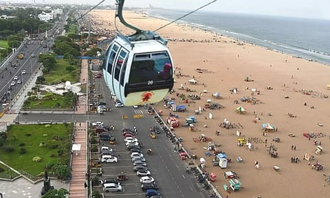 சென்னை மெரினாவில் ரோப் கார் சேவை- சென்னை மாநகராட்சி அறிவிப்பு