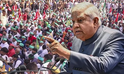 "விவசாயிகளின் பொறுமையை சோதித்தால்.." மேடையிலேயே மத்திய அமைச்சரை எச்சரித்த ஜெகதீப் தன்கர்
