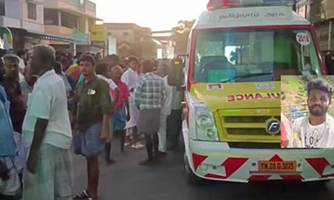 தஞ்சாவூரில் பரபரப்பு- பயணிகள் கண் எதிரே மினி பேருந்து ஓட்டுநர் வெட்டிக் கொலை