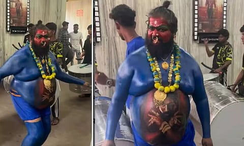 புஷ்பா பட ரசிகரின் வினோத தோற்றம்- வீடியோ வைரல்