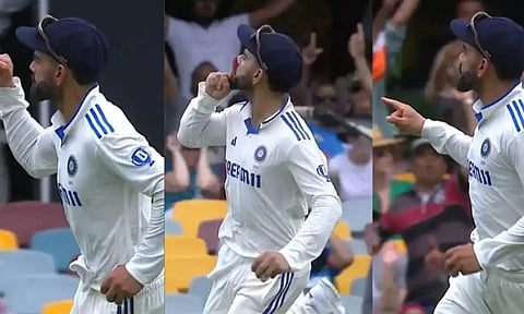 IND vs AUS: கேட்ச் பிடித்ததும் கூச்சலிட்ட ரசிகர்கள் - டென்ஷனில் கோலி கொடுத்த ரியாக்ஷன் - வீடியோ