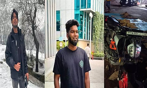 மோட்டார் சைக்கிள் விபத்தில் தலை துண்டாகி என்ஜினீயர் பலி- நண்பரும் உயிர் இழந்த சோகம்