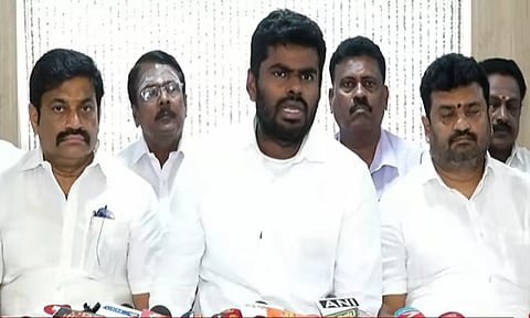 தி.மு.க. ஆட்சியை அகற்றும் வரை செருப்பு அணிய மாட்டேன் : அண்ணாமலை