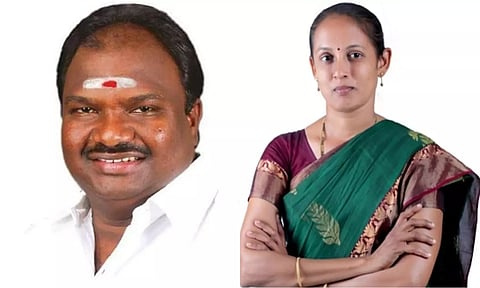 தி.மு.க. வேட்பாளர் சந்திரகுமார் - நாம் தமிழர் கட்சி வேட்பாளர் சீதாலட்சுமி