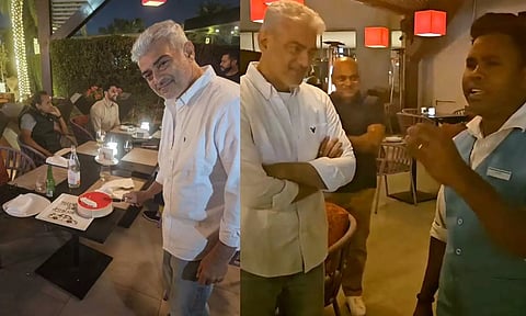 VIDEO: ரசிகர் பாடிய 'கண்டுகொண்டேன் கண்டுகொண்டேன்' பாடலை கேட்டு ரசித்து பாராட்டிய அஜித்
