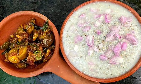 சுட்டெரிக்கும் வெயில்: உடலுக்கு குளிர்ச்சியை தரும் கம்பங்கூழ்