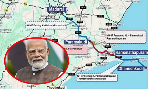 பரமக்குடி-ராமநாதபுரம் இடையே 4 வழிச்சாலை - பிரதமர் மோடி தமிழில் பதிவு