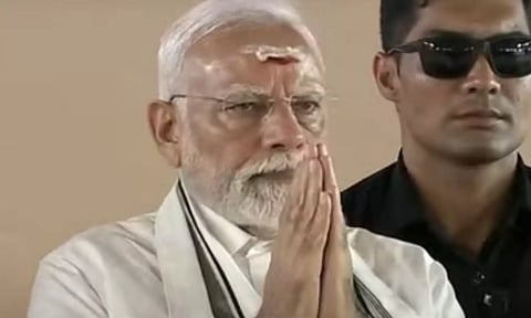 முப்பெரும் விழாவில் பிரதமர் மோடி - திருமுறை பாடிய ஓதுவார்கள்