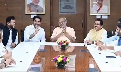 சுதர்சன் ரெட்டியை துணை ஜனாதிபதி வேட்பாளராக நிறுத்திய இந்தியா கூட்டணி: சந்திரபாபு நாயுடு மகன் சொல்வது என்ன?