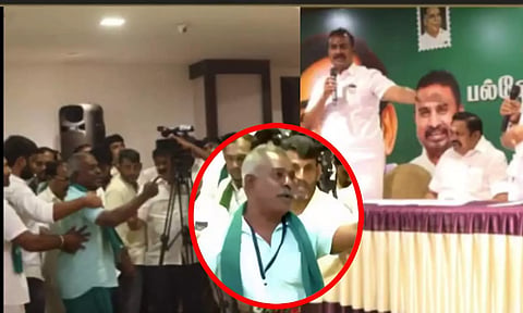 பொள்ளாச்சி: ஆலோசனை கூட்டத்தில் எடப்பாடி பழனிசாமியிடம் வாக்குவாதத்தில் ஈடுபட்ட விவசாயி