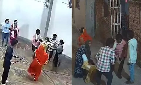 VIDEO: 'கர்பா' நடனம் ஆடிக்கொண்டிருந்த பெண்ணை குண்டுக்கட்டாக கடத்திச் சென்ற 7 பேர்