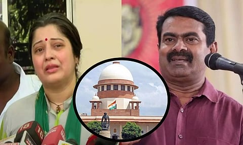 'புகாரை திரும்ப பெற்று மன்னிப்பு கேட்க வேண்டும்' - சீமானுக்கு உச்ச நீதிமன்றம் எச்சரிக்கை