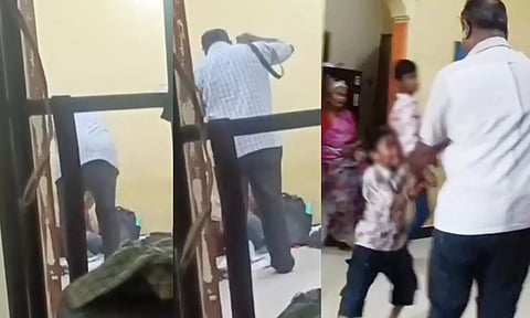 குழந்தைகள் காப்பகத்தில் சிறுவனை பெல்ட்டால் கொடூரமாக தாக்கும் நபர்- விசாரணை தீவிரம்