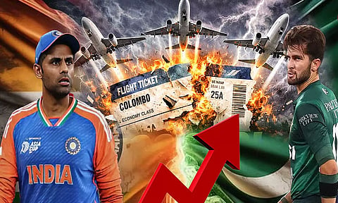 IndvsPak போட்டியால் இலங்கை செல்வதற்கான விமான டிக்கெட் கட்டணம் பல மடங்கு உயர்வு!