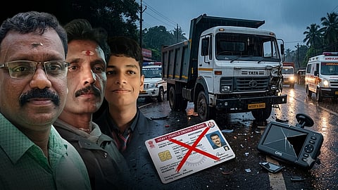 ടിപ്പർ ഡ്രൈവർക്ക് ലൈസൻസില്ല, മനപ്പൂർവം ജിപിഎസും ഒഴിവാക്കി; 17 വർഷത്തെ പഴക്കവും തകരാറുകളുമുള്ള വണ്ടിക്ക് ഫിറ്റ്നസ് ലഭിച്ചതെങ്ങനെ?
