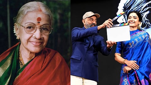 എം എസ് സുബ്ബുലക്ഷ്മിയായി രശ്മിക ബയോപിക്കിന് ആദ്യ ക്ലാപ്പ് നൽകി കമൽഹാസൻ