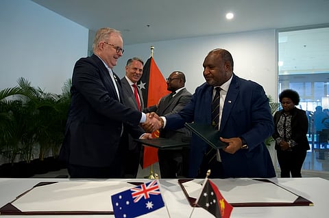 Anthony Albanese and James Marape