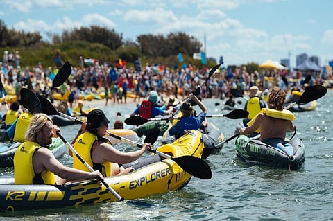 climate protest in Newcastle-