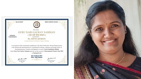 നാരി ഗൗരവ്വ് പുരസ്കാർ 2023 ഡോ. സീന കുര്യന്