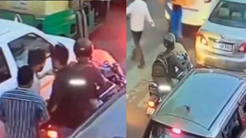 2 മിനിറ്റിൽ ബൈക്ക് യാത്രക്കാരന് നഷ്ടമായത് 40 ലക്ഷം..