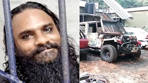 വളപട്ടണം പൊലീസ് സ്റ്റേഷനിലെ വാഹനങ്ങൾക്കു തീയിട്ടു: മണിക്കൂറുകൾക്കുള്ളിൽ പ്രതിയെ പൊക്കി