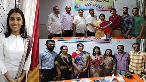 സിവിൽ സർവീസ് പരീക്ഷയിൽ മഹാരാഷ്ട്രയിലെ ഒന്നാം റാങ്ക് കാരിയായ ഡോ കാഷ്മീര സംഖേയെ ആദരിച്ച് താനെ നഗരം