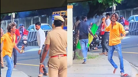 tamil nadu police released cctv footage on petrol bomb case