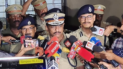 Kochi city commissioner A Akbar speaking to media persons.