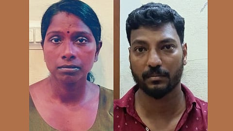 മധ്യവയസ്കനെ ആക്രമിച്ച് സ്വർണമാല കവർന്ന ദമ്പതികൾ അറസ്റ്റിൽ
